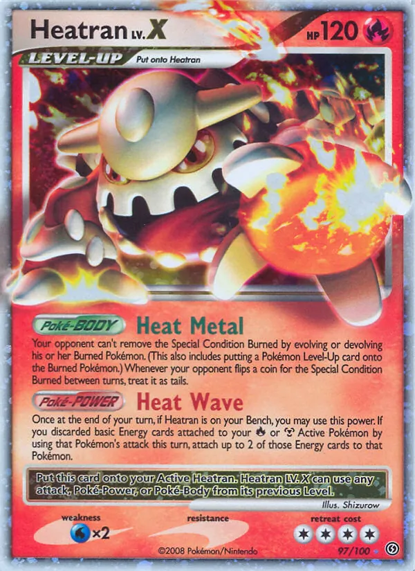 Heatran card from Stormfront, number 97/100
