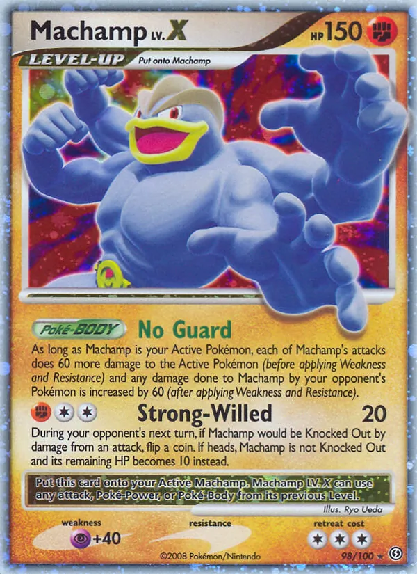 Machamp card from Stormfront, number 98/100
