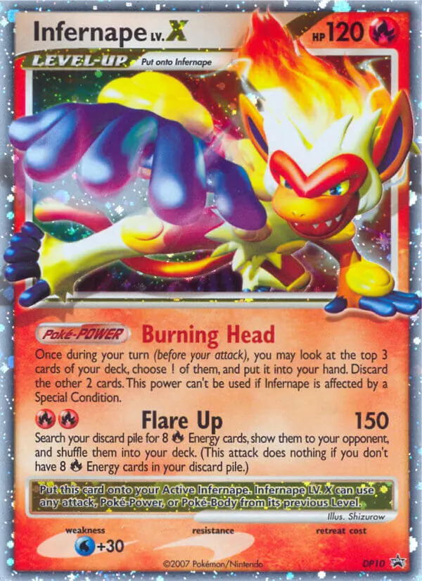 Kartu Infernape dari DP Black Star Promos, nomor DP10/56