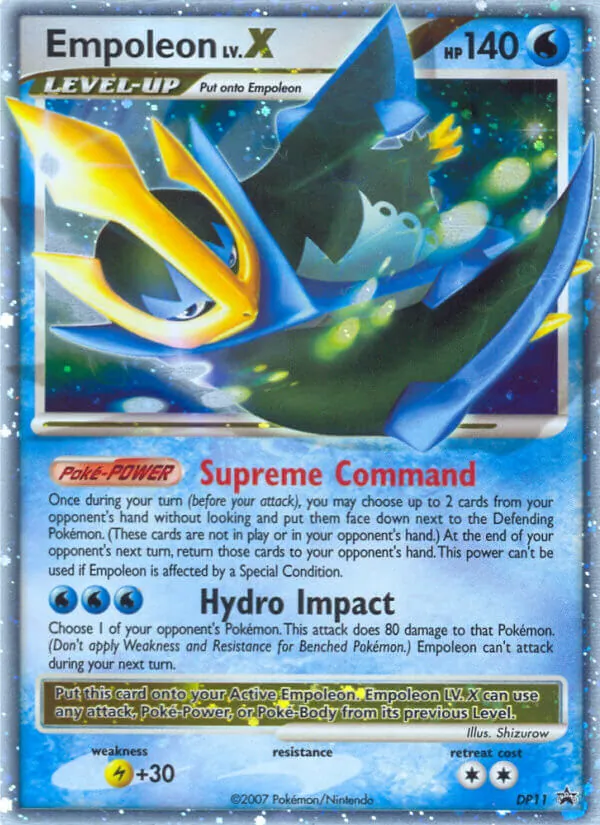 Carta Empoleon de la expansión DP Black Star Promos, número DP11/56