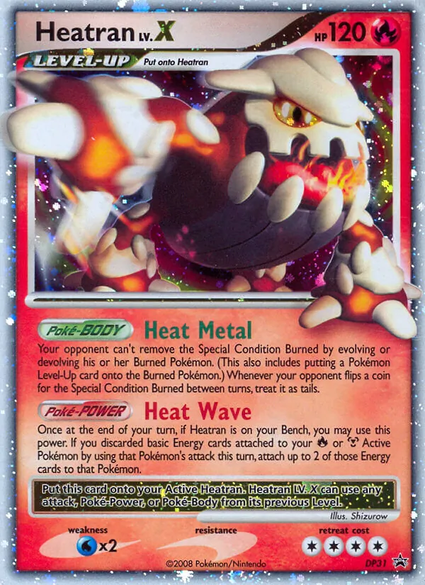 Kaart Heatran uit DP Black Star Promos, nummer DP31/56