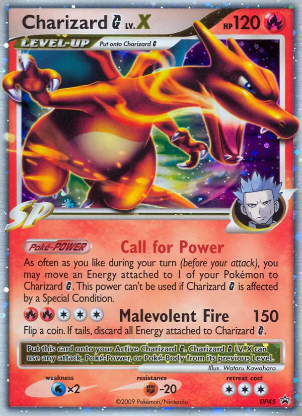 Kartu Charizard G dari DP Black Star Promos, nomor DP45/56