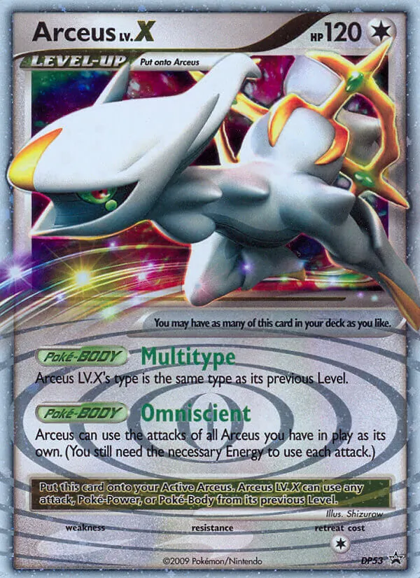 Kartu Arceus dari DP Black Star Promos, nomor DP53/56