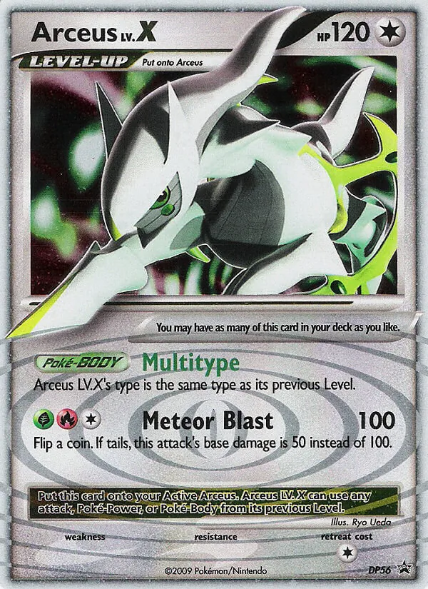 Kaart Arceus uit DP Black Star Promos, nummer DP56/56