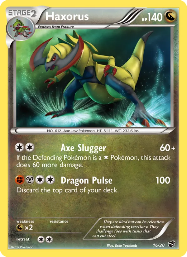 Haxorus card from Dragon Vault, number 16/20