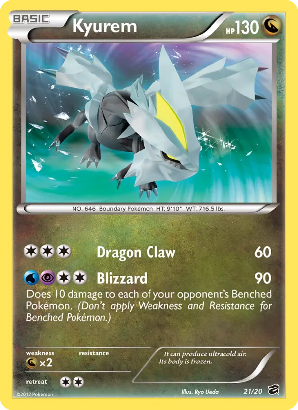 Kyurem card from Dragon Vault, number 21/20