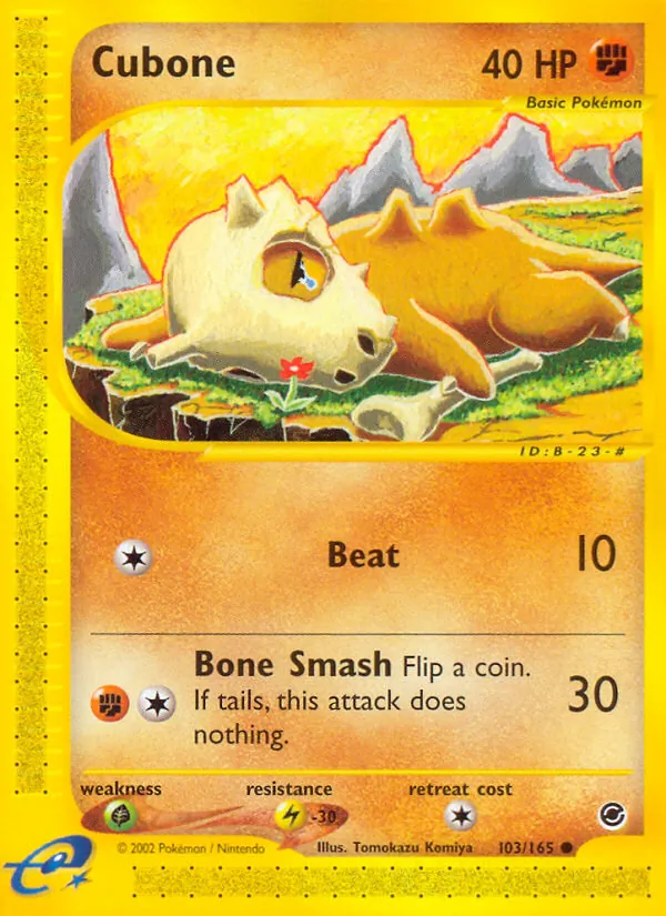 Cubone card from Expedition Base Set, number 103/165