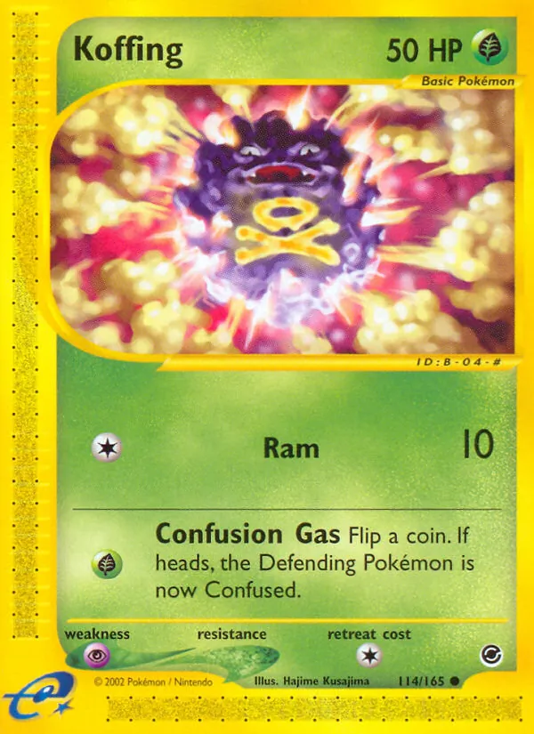 Kartu Koffing dari Expedition Base Set, nomor 114/165