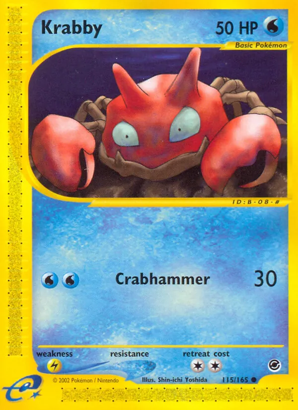 Kartu Krabby dari Expedition Base Set, nomor 115/165