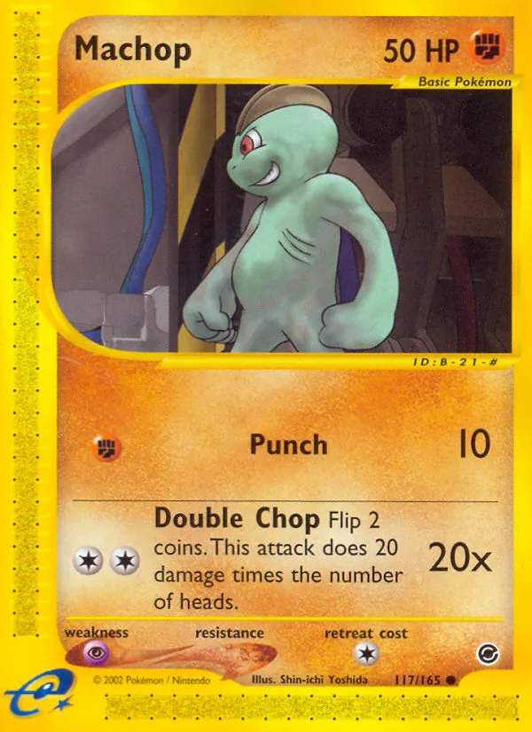 Carta Machop dell'espansione Expedition Base Set, numero 117/165