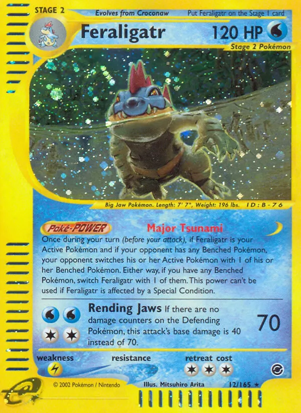 Kaart Feraligatr uit Expedition Base Set, nummer 12/165