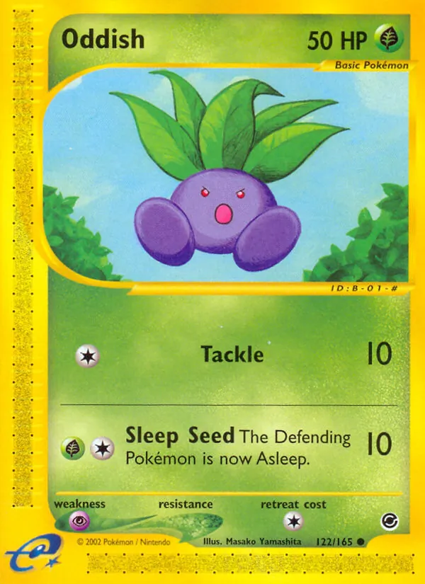 Carta Oddish de la expansión Expedition Base Set, número 122/165