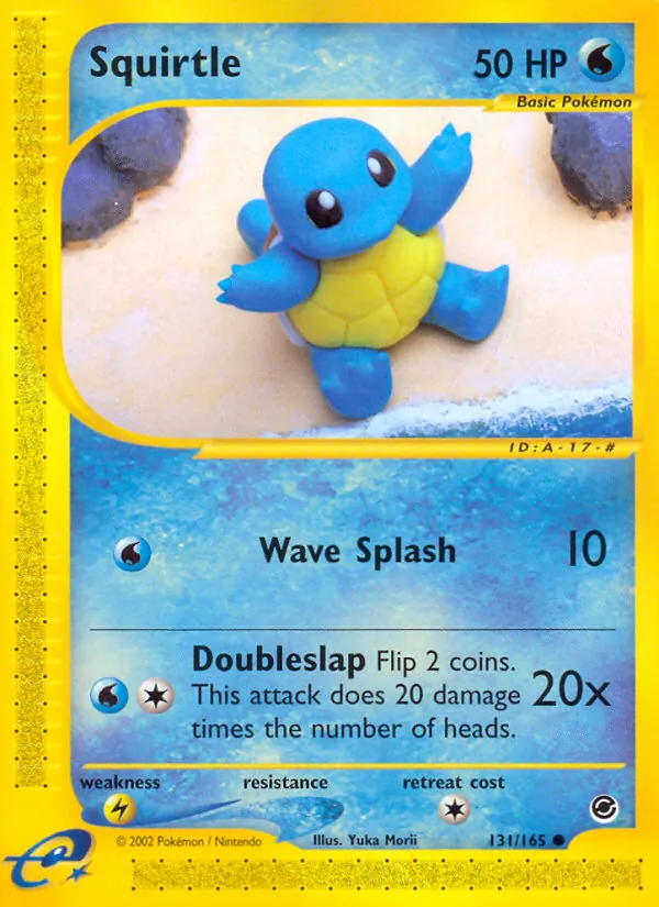 Squirtle card from Expedition Base Set, number 131/165