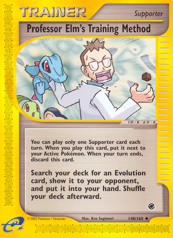Kartu Professor Elm's Training Method dari Expedition Base Set, nomor 148/165