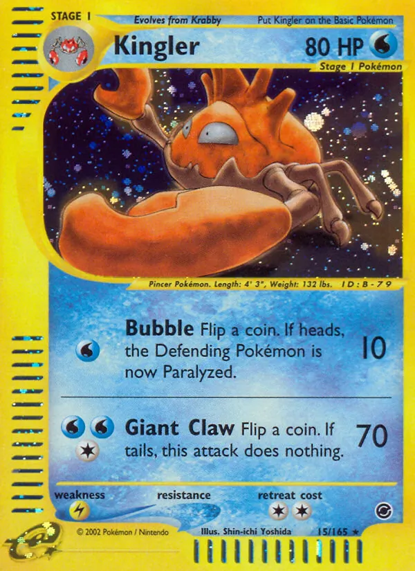 Kaart Kingler uit Expedition Base Set, nummer 15/165
