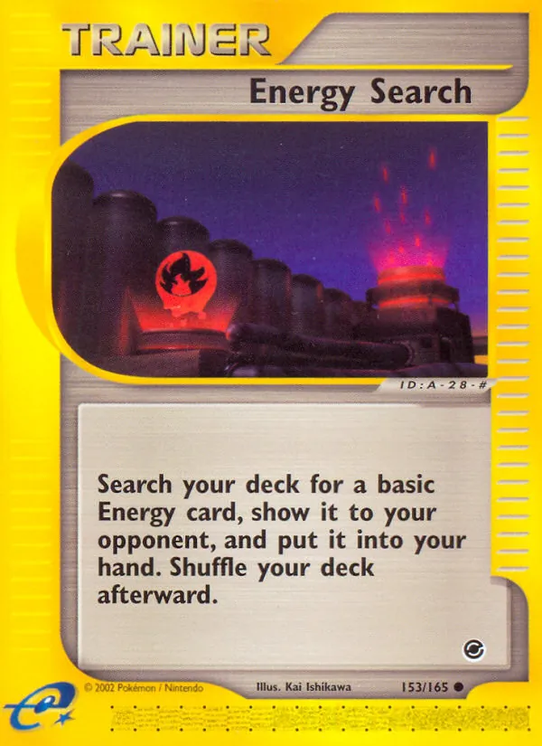 Kaart Energy Search uit Expedition Base Set, nummer 153/165