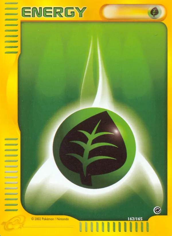 Carta Grass Energy de la expansión Expedition Base Set, número 162/165