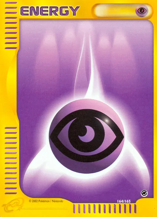 Kartu Psychic Energy dari Expedition Base Set, nomor 164/165