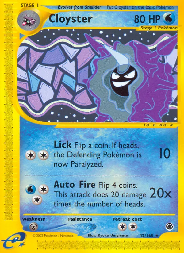 Kaart Cloyster uit Expedition Base Set, nummer 42/165