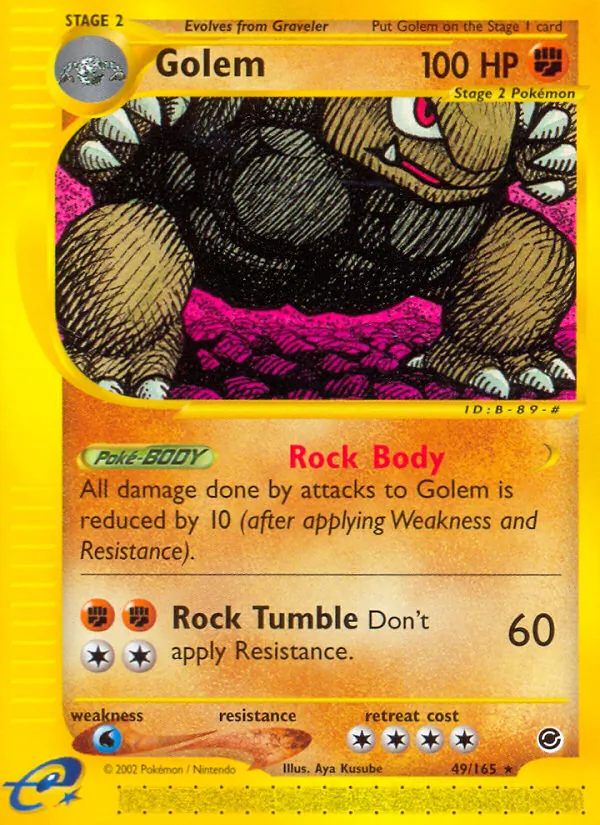 Carta Golem de la expansión Expedition Base Set, número 49/165
