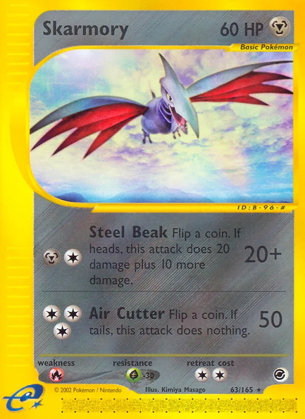 Kaart Skarmory uit Expedition Base Set, nummer 63/165