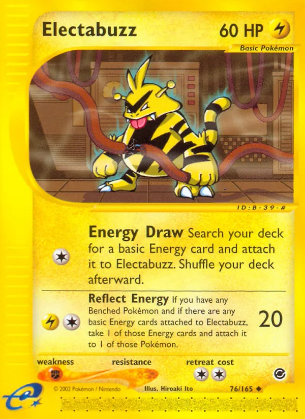 Kartu Electabuzz dari Expedition Base Set, nomor 76/165