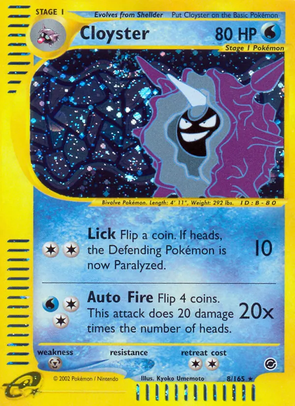 Kaart Cloyster uit Expedition Base Set, nummer 8/165