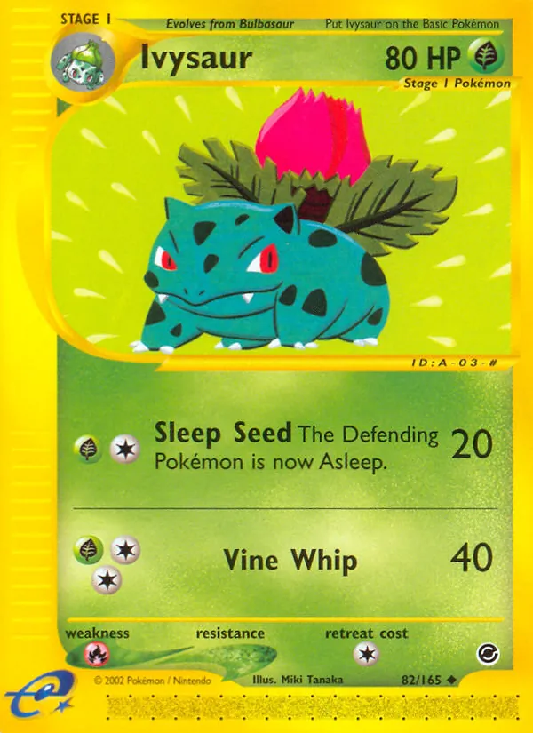 Ivysaur card from Expedition Base Set, number 82/165