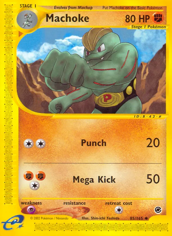 Kartu Machoke dari Expedition Base Set, nomor 85/165