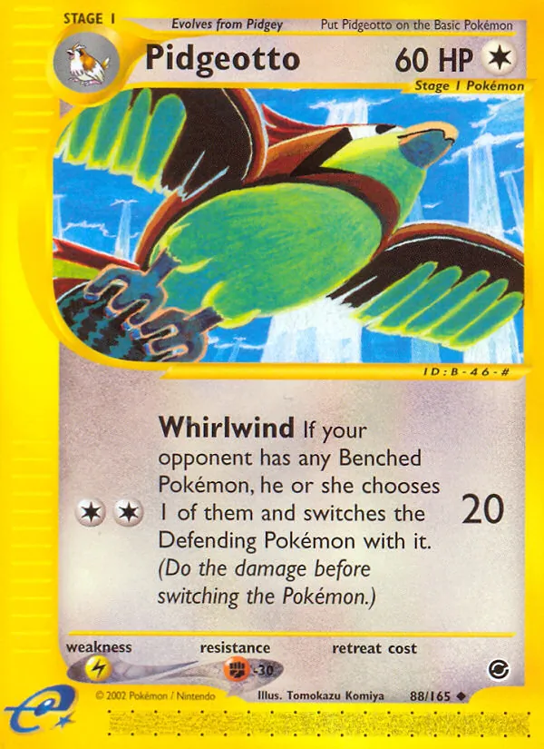 Pidgeotto card from Expedition Base Set, number 88/165