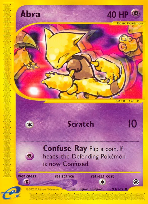 Kartu Abra dari Expedition Base Set, nomor 93/165