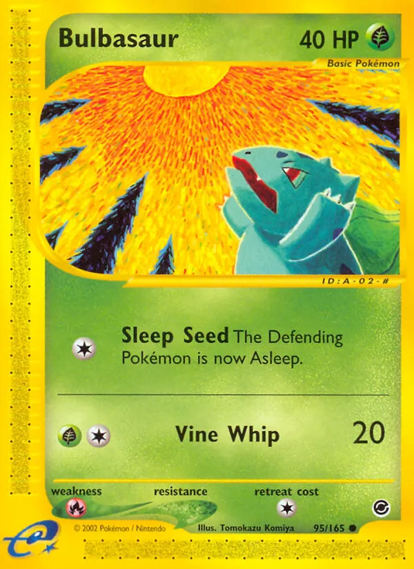 Bulbasaur card from Expedition Base Set, number 95/165