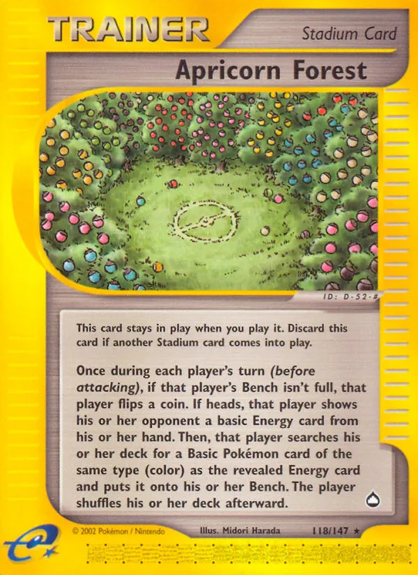 Apricorn Forest card from Aquapolis, number 118/147