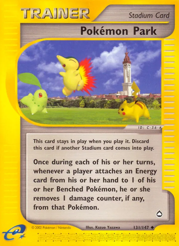 Pokémon Park card from Aquapolis, number 131/147