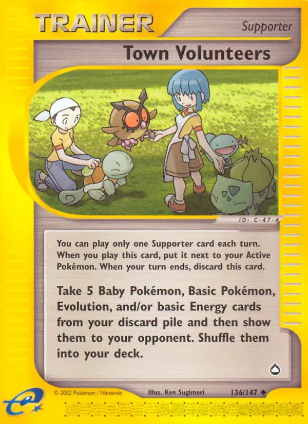 Town Volunteers card from Aquapolis, number 136/147
