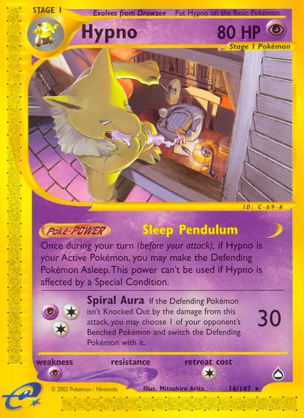 Hypno card from Aquapolis, number 16/147