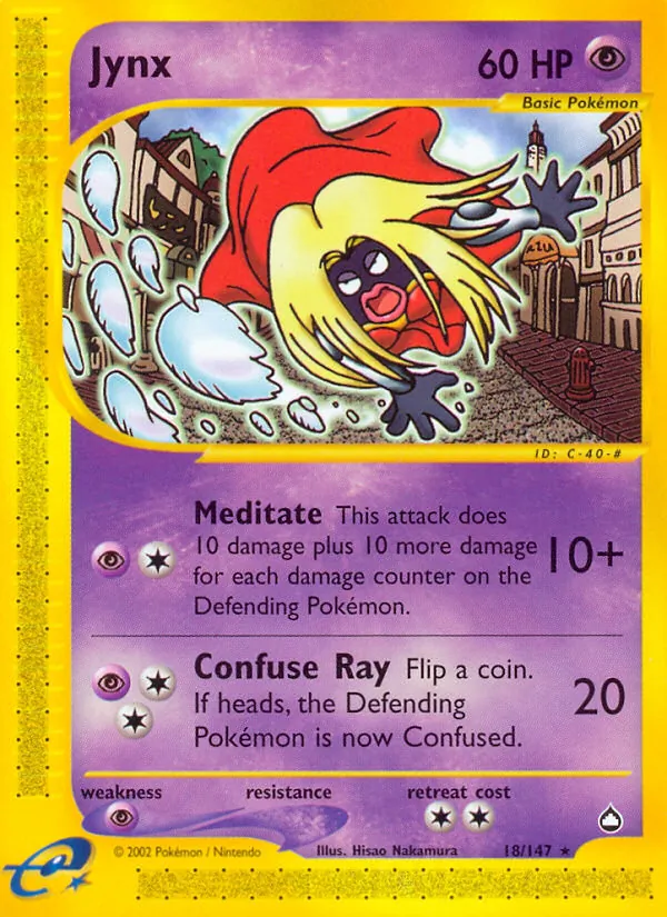 Jynx card from Aquapolis, number 18/147