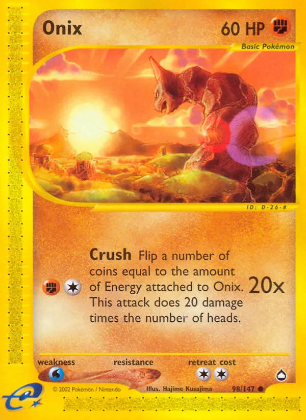 Onix card from Aquapolis, number 98/147