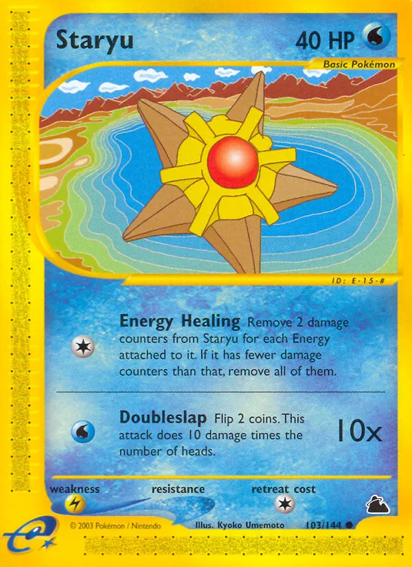 Staryu card from Skyridge, number 103/144