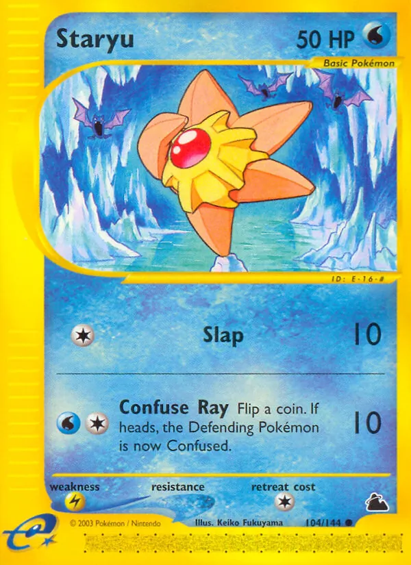 Staryu card from Skyridge, number 104/144