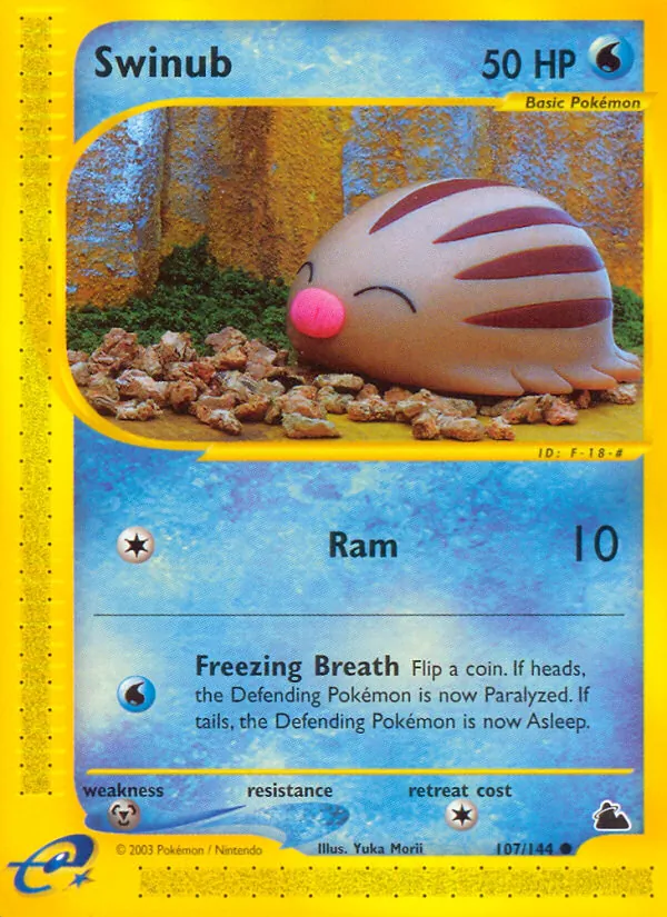 Swinub card from Skyridge, number 107/144