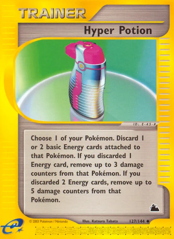Hyper Potion card from Skyridge, number 127/144