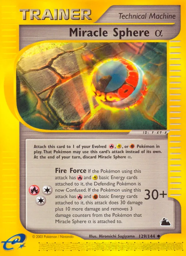 Miracle Sphere α card from Skyridge, number 129/144