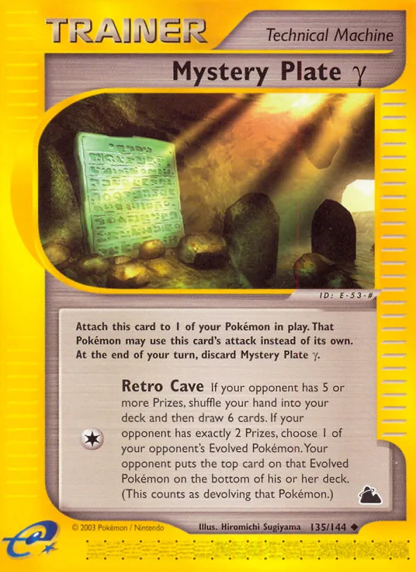 Mystery Plate γ card from Skyridge, number 135/144