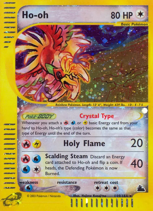 Ho-oh card from Skyridge, number 149/144