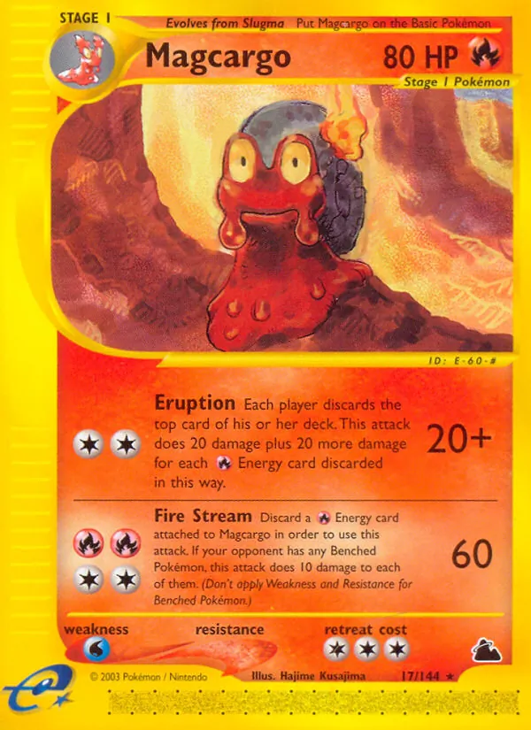 Magcargo card from Skyridge, number 17/144