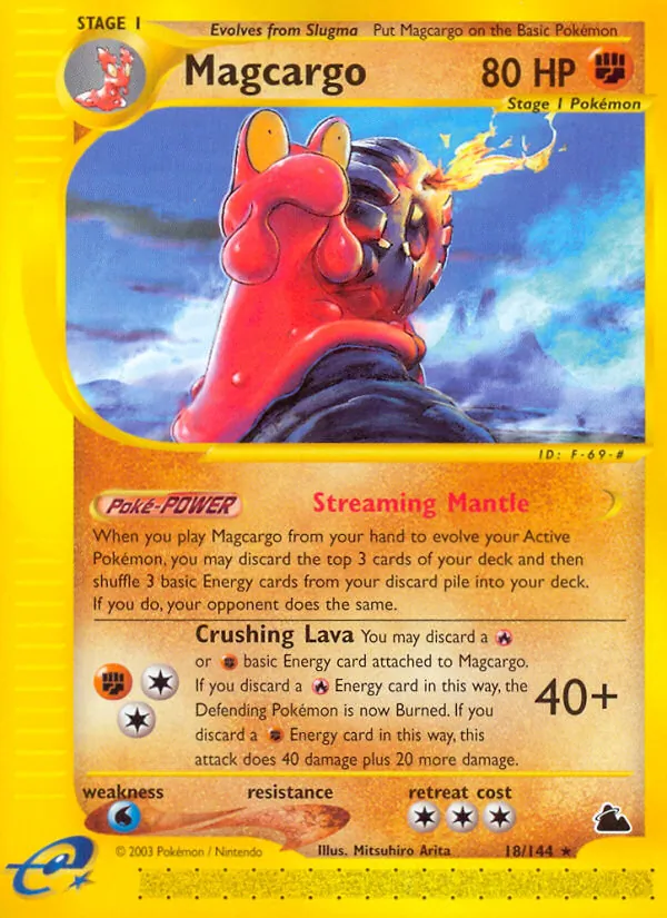 Magcargo card from Skyridge, number 18/144