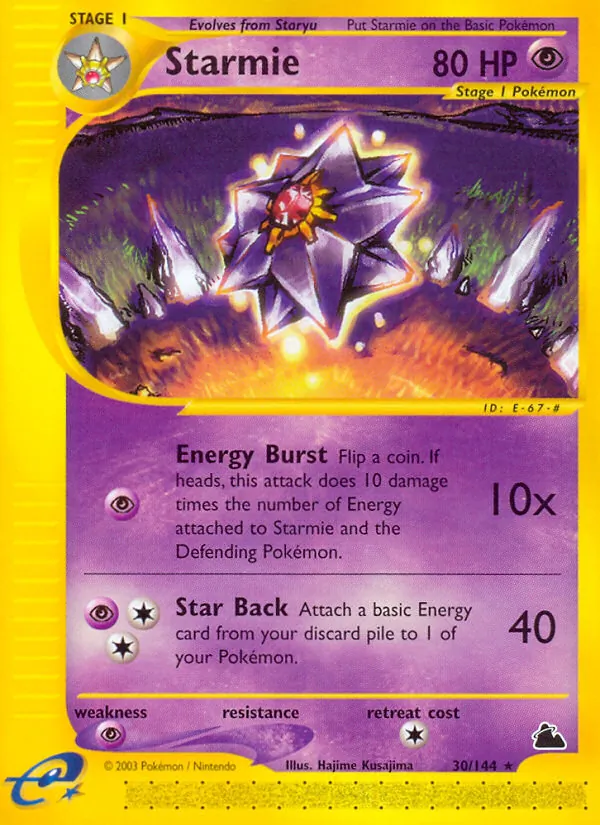Starmie card from Skyridge, number 30/144