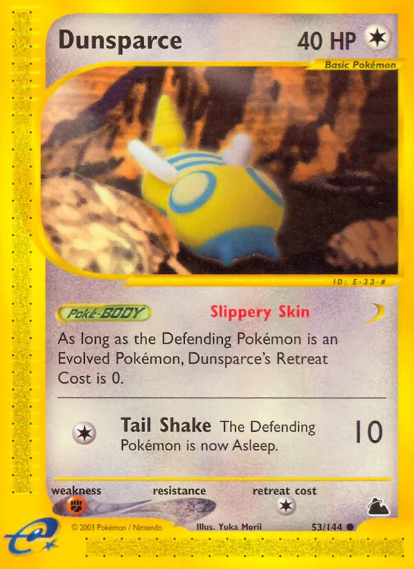 Dunsparce card from Skyridge, number 53/144