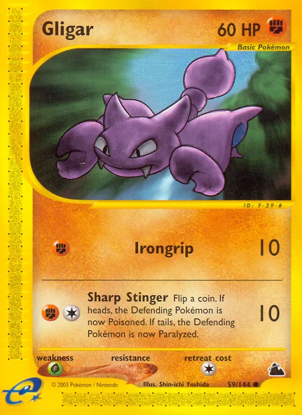 Gligar card from Skyridge, number 59/144